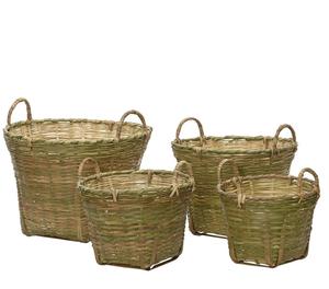 Regalos de bambú natural para la ropa: Cesto de ropa de bambú orgánico, lujoso organizador de ropa de bambú, juego de cestos de ropa de bambú verde. - Product Image 1