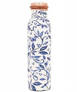 Indian Manufacturer High Quality Lacquer Coated Water <b>Bottle</b> with Floral Design Direct <b>Drinking</b> Flow Good Health - Product Image 6