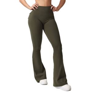 Leggings de yoga pour femmes, taille haute, 2024, évasés, extensibles, doux, respirants, pantalons de sport pour la salle de sport, vêtements de sport, port confortable - Product Image 1