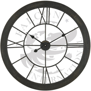 Reloj de pared de Arte de hierro decorativo nórdico Retro de fabricante al por mayor, reloj silencioso de cuarzo para sala de estar transfronterizo para el hogar, una sola cara - Product Image 1