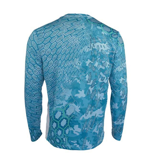 Chemises de soleil à manches longues pour hommes UPF 50+ Tees Pêche Course Rash Guard T-shirts Chemises d'extérieur Vêtements de pêche Impression par sublimation - Product Image 3