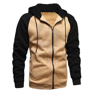 เสื้อมีฮู้ดแบบซิปคู่สำหรับผู้ชายเสื้อครอปแบบซิปรูดซิปหน้าทำจากผ้าฝ้าย - Product Image 1