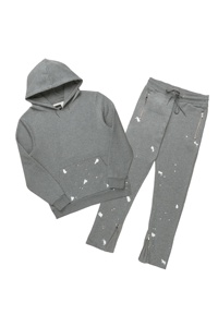 OEM Personnalisable Vintage Flare Hoodie 2-Piece Sweatpants Jogger Sweats 100% Cotton Puffer Pullover Casual Winter Set for Men - Product Image 3