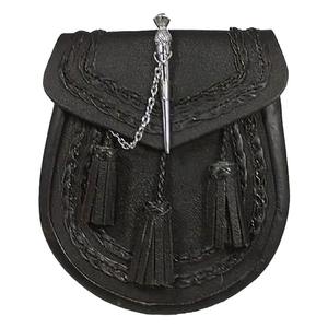 Sporran de tartán adornado con borlas elegantes y bordado intrincado perfecto para las Tierras Altas tradicionales - Product Image 4