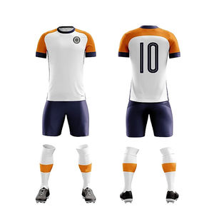 Fournisseur d'uniformes de football personnalisés, ensemble de maillot et short respirant, à séchage rapide, léger, pour les clubs, les écoles, en gros - Product Image 2