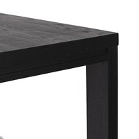 Table à manger rectangulaire en bois de manguier massif de 2 pouces d'épaisseur, finition sablée noire, design moderne et luxueux, nouvelle conception pour la maison, la cuisine, le restaurant