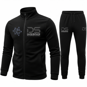 Ensembles personnalisables pour hommes, collection automne 2025, sport décontracté, respirants, en polaire polyester, sans coutures, couleur unie, 340g, imprimés par transfert thermique - Product Image 1