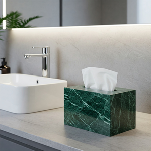 Porte-mouchoirs décoratif mural en marbre, fait main, de luxe, haut de gamme, écologique, imperméable, couleur et logo personnalisés, dernier design - Product Image 5