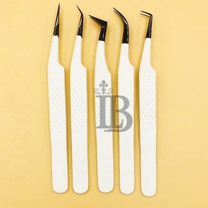 Pinces à cils de qualité supérieure pour extensions de cils, pinces à cils en vison, pinces à cils à 65 degrés, style droit, offres avec logo - Product Image 1