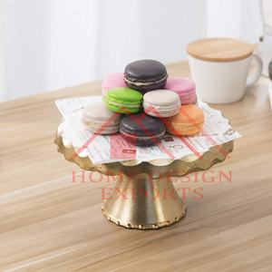 Soporte de pastel de metal de aluminio dorado personalizable más vendido para decoración de bodas con acabados y tamaños personalizados - Product Image 4