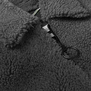 2025 New Style Fashion Logo Embroidered <b>Shearling</b> Bomber Sherpa Fleece Bomber Letter Varsity <b>Jacket</b> <b>for</b> <b>Men</b> - Product Image 2