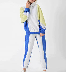 Conjunto Deportivo de Invierno para Mujer con Capucha, Transpirable, Estampado, de Manga Larga, Secado Rápido, Multicolor, Estilo Hip Hop, Parte Superior e Inferior - Product Image 2