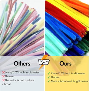 Bâtonnets de laine épais de 8 mm, 100 pièces, 60 couleurs disponibles, ultra-denses, droits, qualité supérieure, approvisionnement direct usine en gros - Product Image 4