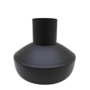 Iron Round Flower Vase Shiny Dark Grey Color Creative Flower Pot For Table <b>Top</b> & <b>Wedding</b> Decoration - Product Image 6