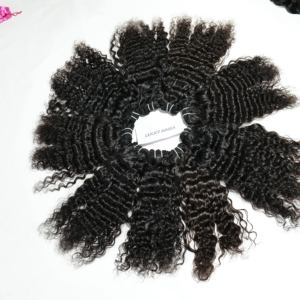 100% Extensiones de cabello indio virgen crudo Onda recta y suelta Paquetes de cabello humano alineados con cutícula texturizada profunda/suelta - Product Image 5