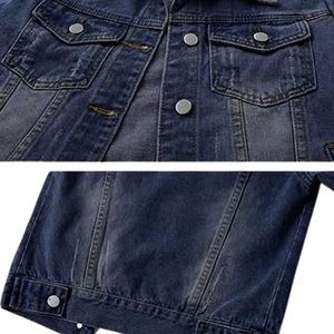 Veste en jean boutonnée de base personnalisée OEM pour les femmes respirant en cuir de mouton conception de vêtements à la mode - Product Image 3