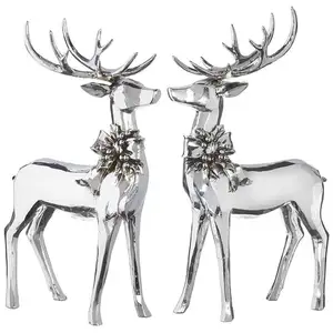 Décorations d'intérieur de Noël en aluminium Paire de cerfs décoratifs de Noël Renne à prix raisonnable