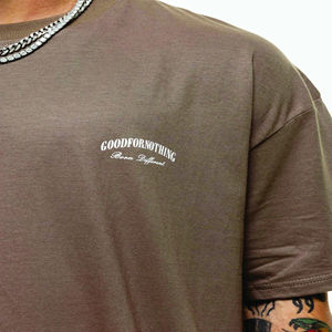 Camiseta personalizada de alta calidad para hombre, camiseta de talla grande con cuello simulado, 100% algodón, peso pesado, camiseta en blanco de lujo con hombros caídos para hombre - Product Image 2