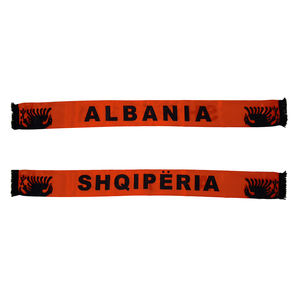 Bufanda de satén de doble cara con estampado de 15x150 cm para aficionados al fútbol, bandera de Albania, bandera de seda, pancarta de SHQIPERIA - Product Image 1