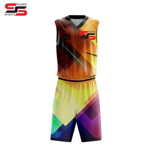 Vente en gros de maillots de basket-ball sublimés réversibles personnalisés les plus récents, design du meilleur uniforme de basket-ball, vêtements de sport - Product Image 6
