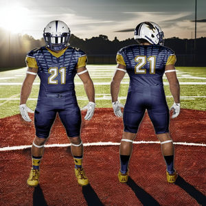Ropa deportiva ligera de alta calidad para exteriores, Impresión de logotipo personalizado, uniforme de fútbol americano, Manga corta para jóvenes, venta al por mayor - Product Image 1