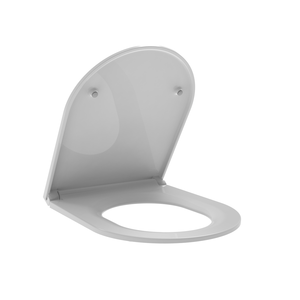 Tapa de inodoro de Duroplast blanca con cierre suave en forma de D - Product Image 4