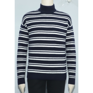 Pull en maille à col rond à manches longues pour homme personnalisé, anti-froissement, coton biologique, motif jacquard, design torsadé, motif uni, tricoté - Product Image 4