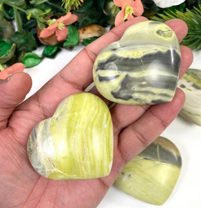 Venta al por mayor precio de fábrica barato piedra de ágata natural cristal serpentina piedra preciosa forma de corazón hinchado para la venta - Product Image 5