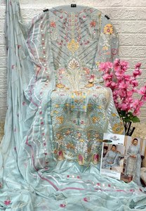 Nueva llegada tela de algodón colección Salwar pantalón de diseñador de lujo Salwar Kameez listo para usar Salwar Kameez - Product Image 4