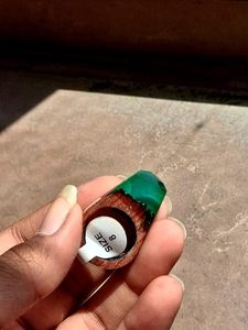 Boîte de rangement pour bijoux en bois et résine moderne de luxe bleue avec base hexagonale, designs personnalisés et finition époxy artisanale - Product Image 5