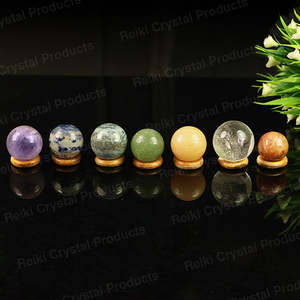 Ensemble de boules de cristal, 7 pierres chakras, 20-25 mm, cadeau de méditation et de guérison - Product Image 3