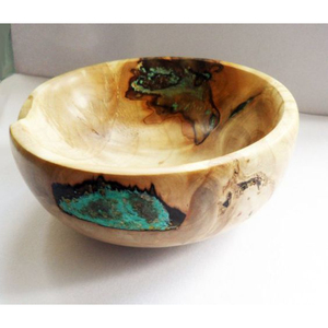 Cuenco para servir comida de cocina casera de estilo único, cuenco para mezclar de resina de madera de tamaño mediano redondo hecho a mano de calidad Superior - Product Image 5