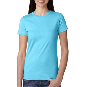 Camiseta de calidad superior Camiseta de manga corta de secado rápido y tela suave de algodón de diseño simple para mujer - Product Image 6