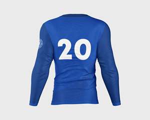 Camiseta de Fútbol Unisex de Manga Larga con Sublimación de Alta Calidad, Logotipo Personalizado, Tallas Grandes, Camiseta Deportiva para Hombre y Mujer, Servicio OEM, 100% Lavada - Product Image 3