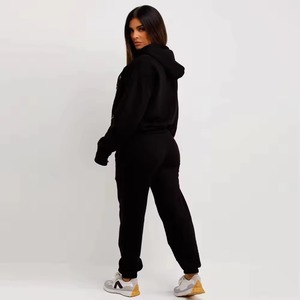 Ensemble de survêtement décontracté pour femmes, imprimé, uni, coupe ample, 2 pièces, vente en gros - Product Image 3