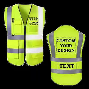 Chaleco de Seguridad de Alta Visibilidad Naranja 100% Poliéster, Clase 2, con LED Intermitente, Impermeable, Estándar TÁCTICO para Trabajos de Construcción - Product Image 3