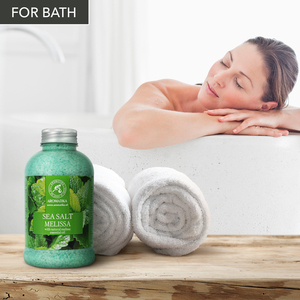 Aromatika Melissa Natural Sea Salt <b>Powder</b> 600g Plastic Jar for Bathing with Refreshing Lemon Extract and Calming <b>Body</b> Care - Product Image 3