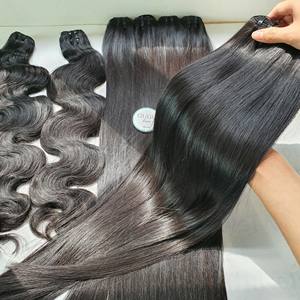 GUGU HAIR Extensions de cheveux vierges Remy vietnamiens à double trame, ultra-lisses, ondulations profondes, 8-30 pouces, vente en gros - Product Image 3