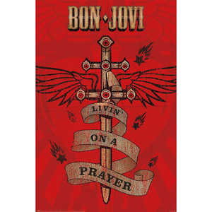 Póster de Bon Jovi Livin' on a Prayer para decoración de pared - Product Image 1