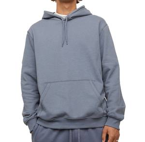 Nueva llegada de los hombres de invierno 100% sudaderas con capucha de lana de algodón transpirable básico con capucha liso teñido Color sólido logotipo personalizado en la parte delantera - Product Image 2