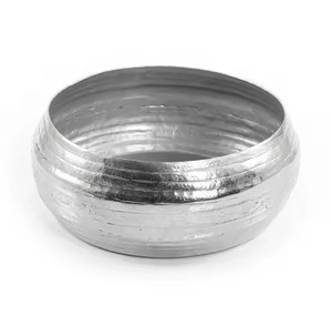 Tazón de Metal para Servir Chocolate, Acabado en Níquel, Hecho a Mano, de Alta Calidad, para Fiestas y Exhibición de Dulces - Product Image 1