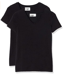 เสื้อยืดคอวีผู้ชายพรีเมียม ผ้าฝ้าย 100% สกรีนโลโก้ได้ ออกแบบลำลอง แขนสั้น สีพื้น ราคาส่งจากโรงงานโดยตรง - Product Image 2