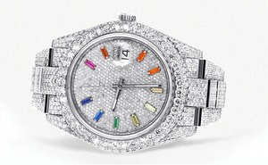 Mejor calidad VVS 1 Clarity Luxury Mens Collection Moda Lab Grown Diamond Tachonado Totalmente Iced Out Relojes de cuarzo - Product Image 1