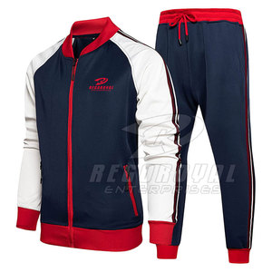 Low Moq Custom Design Men <b>Tracksuits</b> Outdoor Use Men Clothing Solid Color <b>Plain</b> <b>Tracksuit</b> - Product Image 2