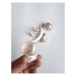 Reposa Palillos de Concha Marina, Soporte para Utensilios de Concha Marina Seleccionada para Palillos, Tenedores y Cucharas, Decoración de Mesa, Origen Vietnam - Product Image 3