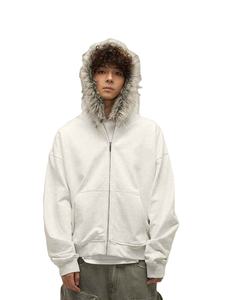 Sudadera con Capucha Personalizada de Invierno, Informal, con Cierre, con Logotipo Personalizado, Teñido Liso, Tejido Transpirable en Negro y Rojo - Product Image 5