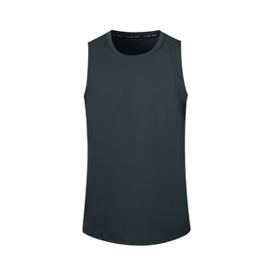 Wholesale Men's Casual Sport Wear Elastic Fitness Singlet Breathable Tank Sves Loose Fit Polyester Solid Washed Technique Print - Product Image 2