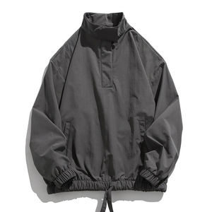 Vestes pour hommes avec logo imprimé Veste décontractée vierge et à demi fermeture éclair Vestes imperméables pour hommes - Product Image 6