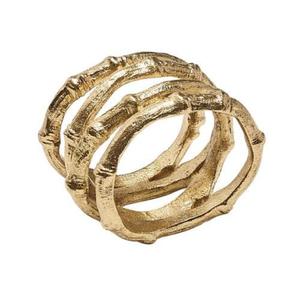 Simple Design Round Rings Gold Finished Metal Napkin Tissue Ring Wedding <b>Occasion</b> <b>Table</b> Accessories Decorative Napkin Holder - Product Image 1