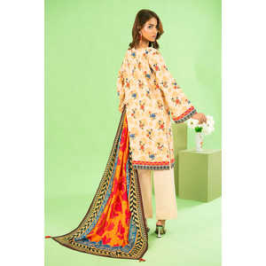 Conjunto de Traje de Lino y Algodón Estampado de 3 Piezas para Mujer con Dupatta WNS-52046 - Product Image 4